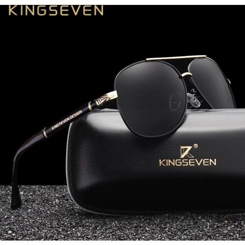 KINGSEVEN Design Brand New Aluminum Sunglasses Men Polarized Lens Vintage Sun Glasses For Men UV400 Driving Goggles Eyewear