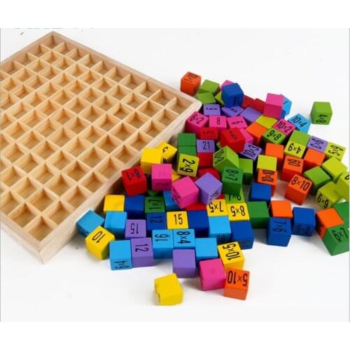 DHL 50set Educational Wooden Toys for Children 99 Multiplication Table Math Arithmetic Teaching Aids for Kids