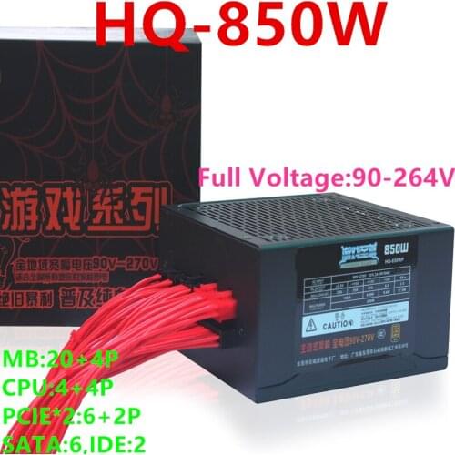 New PSU For Royal Legend Full Module Rated 650W Peak 850W Power Supply HQ-850WP