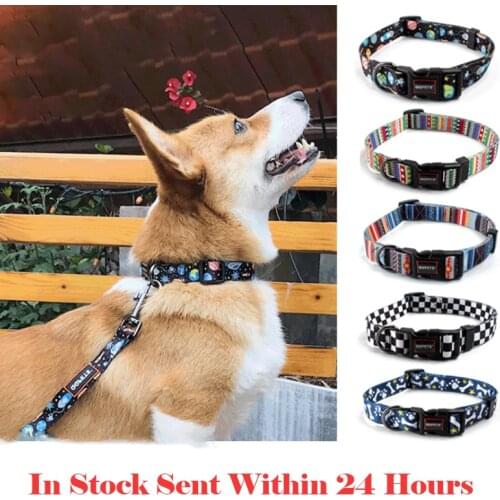 Dog Collar Cute Cats Dog Collar Adjustable Pet Necklace For Small Medium Large Dogs Pitbull Bulldog Pugs Beagle