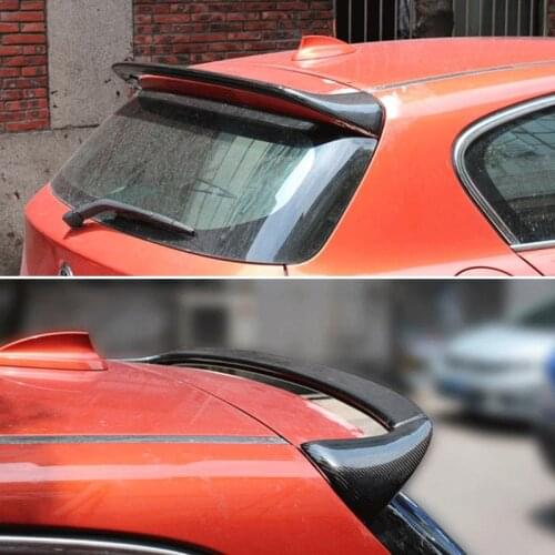 Use For BMW 1 Series F20 Roof Spoiler 2012--19 Year Gloss Black Real Carbon Fiber Rear Wing AC Style Sport Accessories Body Kit