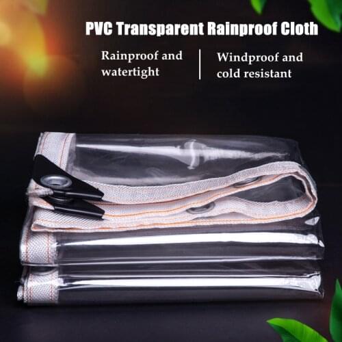 0.3mm PVC Transparent Rainproof Cloth Tarpaulin Pet Dog House Cover Greenhouse Garden Succulent Plant Keep Warm Waterproof Cloth