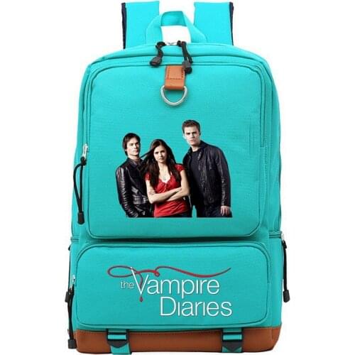 Vampire Diaries Backpack Boys Girls Students School Bag Daily Travel Backpacks Large Capacity Laptop Bookbag Mochila