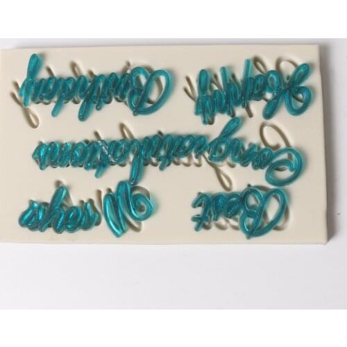 Fondant cake silicone mold Happy birthday letters Surrounding mould Fondant tool mold decoration fondant mold