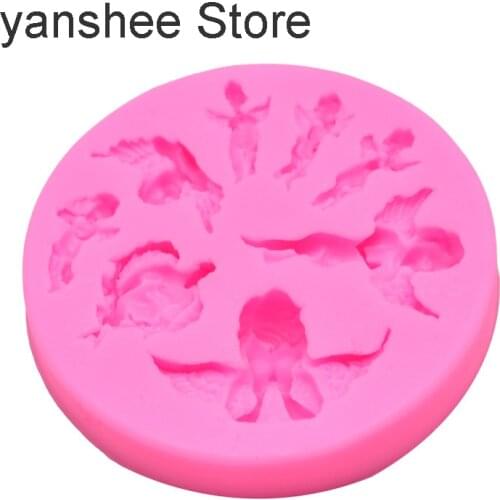 8 Little Angel modeling silicone 3D cake chocolate decoration mold tools Fangdan sugar baking kitchen accessories