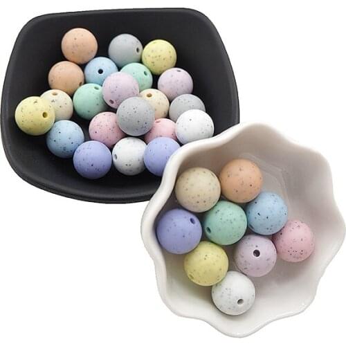 Chenkai 15mm 1000PCS Silicone Round Beads BPA Free Baby Teething Bead Food Grade For DIY Infant Soothing Chewable Toys Accessory