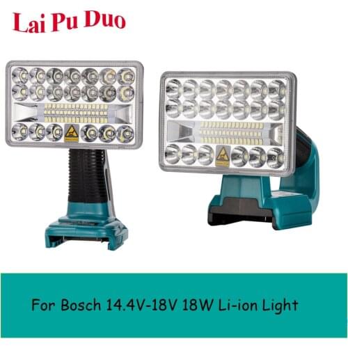BAT609 Replace For Bosch 12W indoor and outdoor tool light LED light work light for Bosch 18V lithium ion battery BAT618 BAT609G