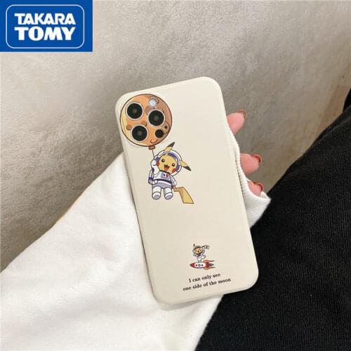 TAKARA TOMY Pokemon New Mobile Phone Case Is Suitable for IPhone 7/8P/X/XR/XS/XSMAX/11/12Pro/12min Phone Couple Case Cover