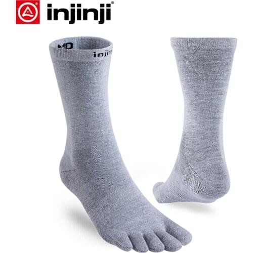 INJINJI Five-finger LINER Socks Thin Invisible Boat COOLMAX Non-slip Breathable Men Women Daily Casual Yoga Youth
