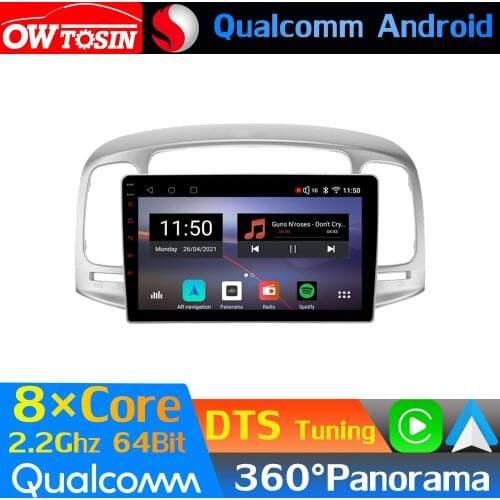 Qualcomm 8Core Android Car Media For Hyundai Verna Accent 3 2006-2011 GPS 360 Panoramic Radio CarPlay DTS HIFI WiFi Optical HDMI