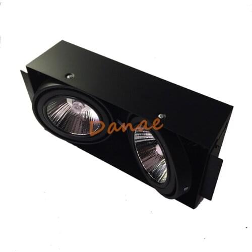 High Quality AC110V 220V Square 15W 2X15W 30W COB LED Downlight LED Grille Lighting Indoor Ceiling Lamp Dimmable Warm Cool White