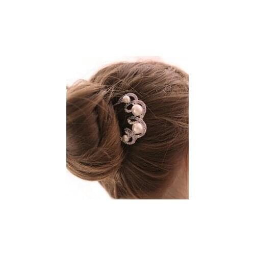 Jewelry wholesale imitation Pearl rhinestone hair fork hairpin comb pin hair jewelry bridal tiara comb for hair