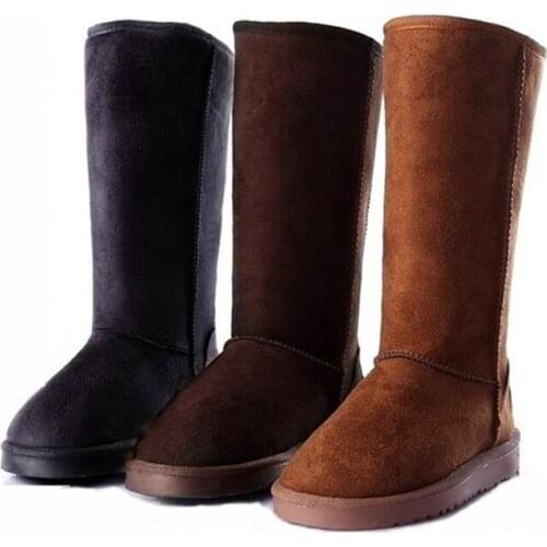 Winter Boots for Women Shoes Anti-chamois Brand Winter Shoes Women Add Wool Warm Black Round Toe Casual High Snow Boots