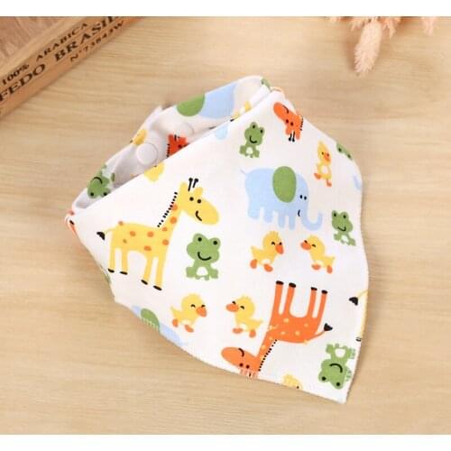 1@#1Pcs Saliva Towel Baby Eating Accessory Soft Baby Stuff Printing Bibs Cotton Baby Feeding Smock Infant Burp Cloths Cartoon
