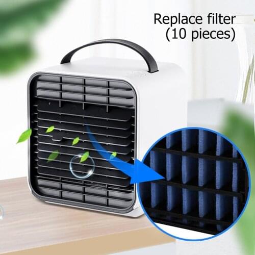 10pcs Mini Air Humidifier USB Refrigeration Air Conditioner Replacement Filter Air Personal Space Cooler Replacement Filter