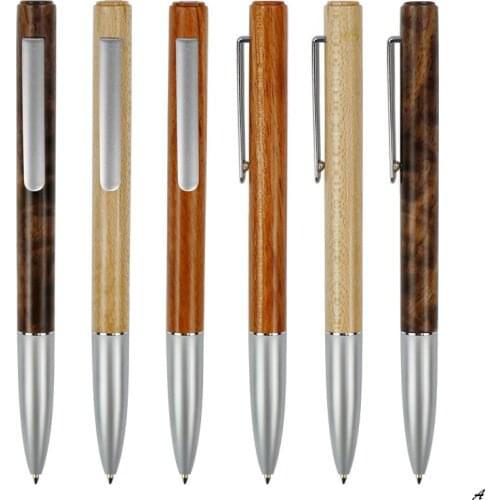 10 pcs/lot Promotional wooden pen business gift pen company customize logo 0.5mm metal gel pen