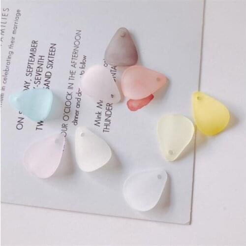 100pcs/lot new creative resin leaves petal connectors loose beads for diy fashion earrings jewelry making accessories materials