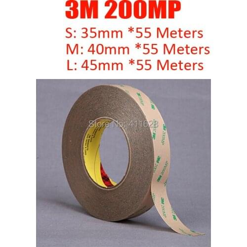 1x Original New 35mm (or 40mm/45mm)*55M High Temperature Resist, Waterproof, Strong Adhesion, 3M 200MP Clear Tape