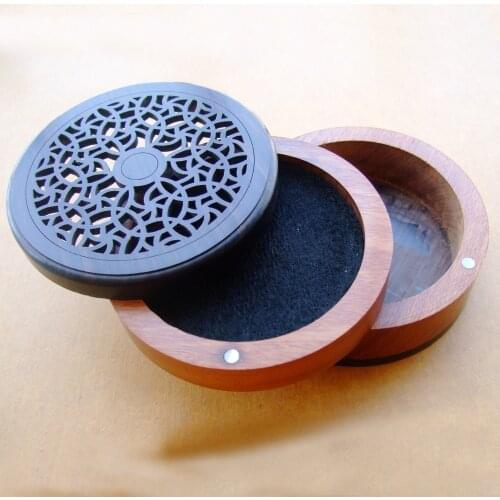 2 Level Natural Blackwood and Rosewood Incense Burner With Fireproof Mat 10pcs 4H Coil Incense inside Incenso Censer Home Decor