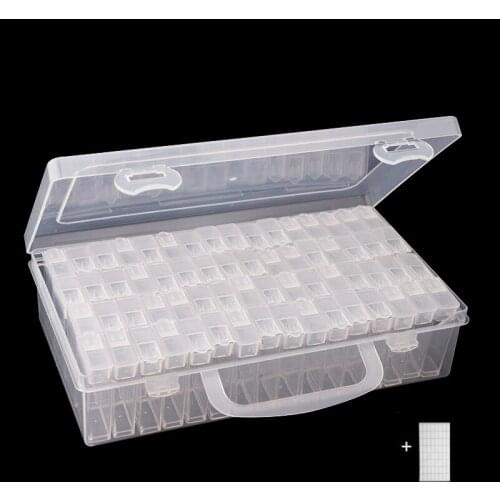64pcs Diamond Painting Tools Accessories Beads Container Rhinestone Diamond Embroidery Stone Storage Convenience Box