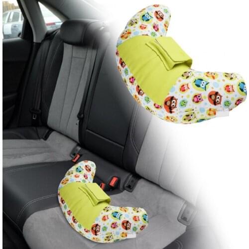 Car Headrest Comfortable Adjustable PP Cotton Car Interior Baby Children Rest Sleep Side Pillow for Auto