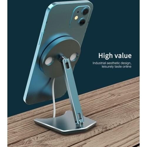 Qi Fast Wireless Charger Dock For IPhone 12 Pro Max For Wireless Charger Bracket For Apple Charger Holder Magnetic Stand