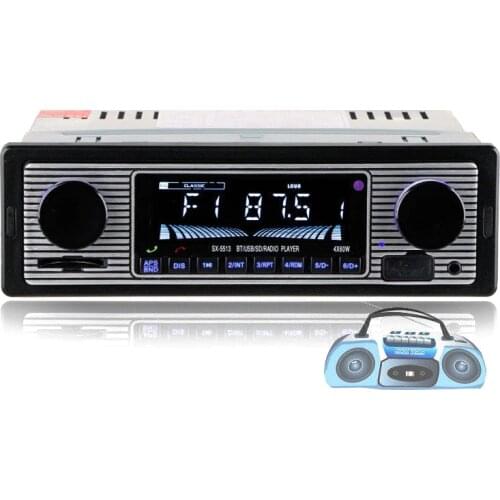 Bluetooth Vintage Car Radio MP3 Player Stereo USB AUX Classic Car Stereo Audio