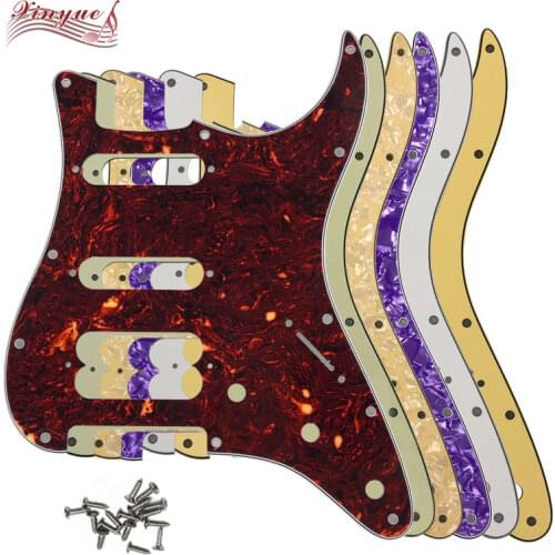 Pleroo Guitar Parts - For FD US 11 Mounting Screw Hole Standard Start Player Hss Guitar pickguard Double pickup screw hole