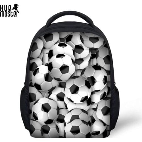 Kids Babys Book Bag Soccerly Printing 12 inch School Backpack Lightweight Kindergarten Small Daypack School Bag 2-4 Year Old