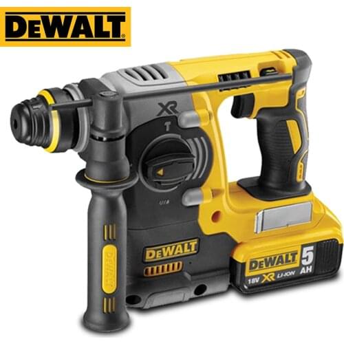 DEWALT 18V Brushless Heavy Duty 4 Function Rotary Hammer Drill SDS-plus Adjustabl Grip Handle Cordless Drill Demolition Kit