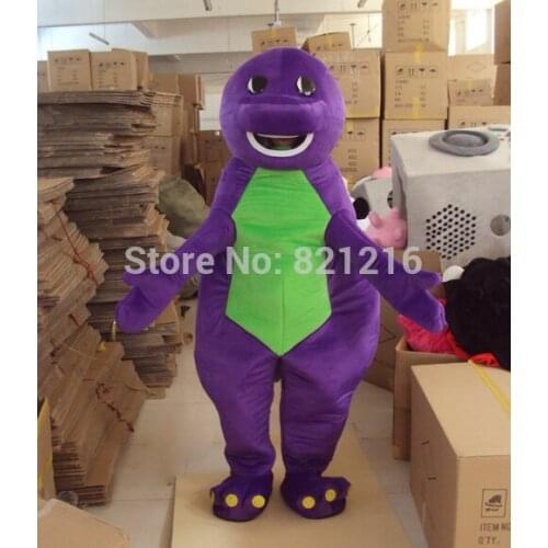Purple Barney Dinosaur Cartoon Mascot Costumes Halloween Costumes Party Outfit