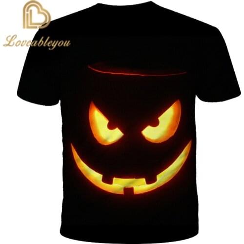 Harajuku Boys Girls Tshirts Halloween Shirt Cosplay Party T-shirt Tops Men Women Camisetas Mujer Gift
