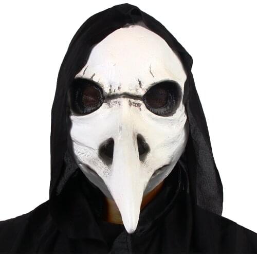 Plague Doctor Mask Crow Skull Shape Horror Headgear Halloween Cosplay Costume Props Deceased Dress Up
