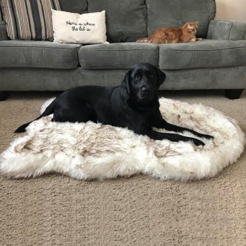 Big Dog Bed Faux Plush Pet Nest Cat Sleeping Mat Warm Small Medium Large Dogs Cushion House Removable Puppy Pad Pets Supplies