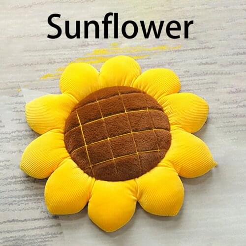 Cute Sunflower Cushion Adorable Plants Soft Comfortable Bright Color Pillows For Home Car Decoration Child Cushion Kids Gift