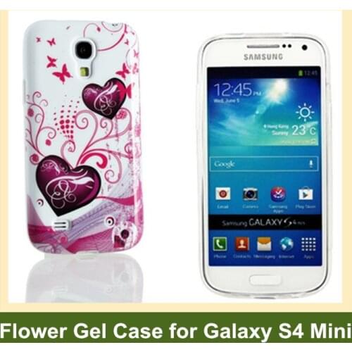 OEEKOI Love Totem Circle Flower Print Soft TPU Gel Cover Case for Samsung Galaxy S4 Mini i9190 Free Shipping