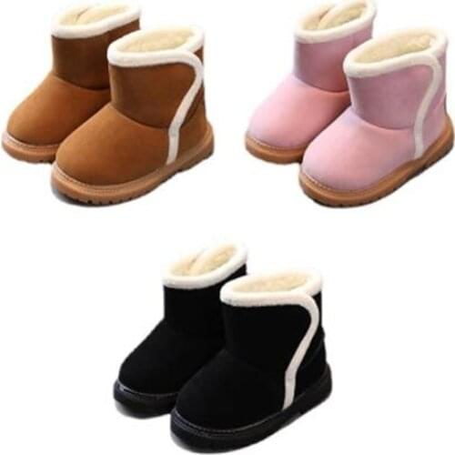 2021 New Plush Warm Baby Toddler Boots Fashion Child Snow Boots Shoes For Boys Girls Winter Shoes 1-3 Year old Kids Ankle Boots