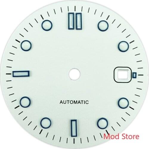 NEW Arrival 31mm Matte Black/White Watch Dial Parts Sea Master Style For MIYOTA82 ETA28 DG2813 Mov't Super Blue Luminous