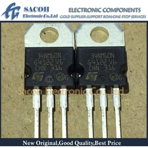 Free Shipping 10Pcs STP34NM60N STF34NM60N STFI34NM60N 34NM60N TO-220/TO-220F 29A N-channel 600V Power MOSFET