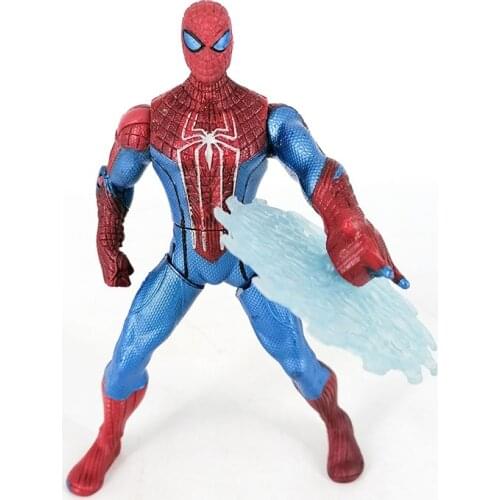Genuine Marvel Spiderman Joint Movable Figure with Wheel Disc Spin Function Action Toy Collections Children Gifts