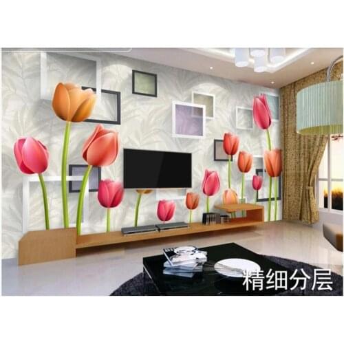 Custom photo wallpaper 3d mural wallpaper for walls 3d Fashion simple flowers mural 3D TV background wall mural wallpaper decor