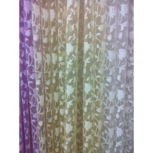 CS 143 ENLFE Best new Free Shipping set For Living Room With Valance Set Windows Girl Bedroom floral sheer Curtain fabrics