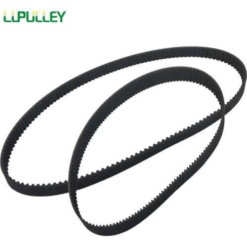 LUPULLEY S5M Timing Belt Black Round Rubber Gear Belt Width 15/20/25mm S5M1350/1420/1475/1500/1530/1550/1595/1615 for Machinery