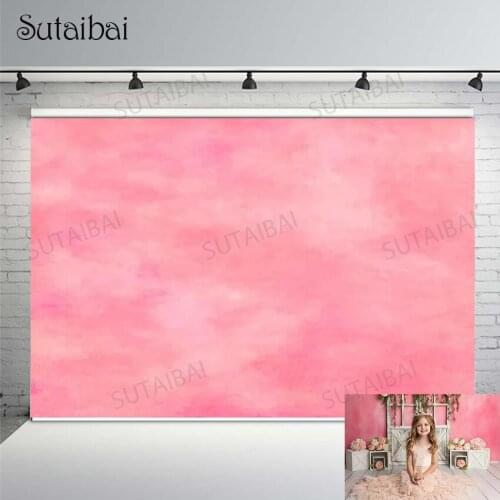 Pink Abstract Backdrop Photography Newborn Girl Birthday Cake Smash Soild Color Photo Booth Background Photocall Photo Studio