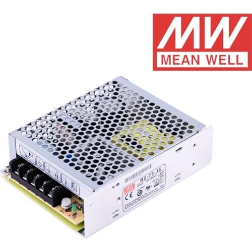 RS-75-15 Mean Well 75W/5A/15V DC Single Output Switching Power Supply meanwell online store