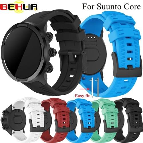 Sport Silicone Replacement Watch Band with 2pc pin Wrist Strap Bracelet for Suunto 9/9 Brao/Spartan HR Baro/sport baro Wristband