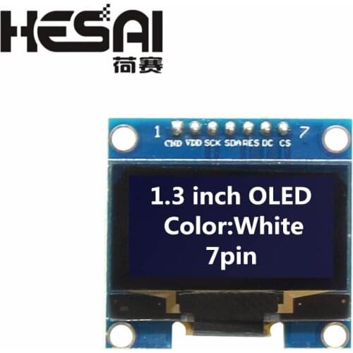1.3 inch OLED Module White Color 128X64 7 Pin OLED LCD LED Display Module 1.3 SPI Communicate for arduino Diy Kit
