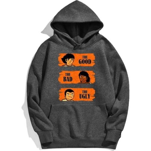 Captain Tsubasa Printed Mens Hoodies Hip Hop Male Hoodies Famous Brand Sweatshirt Warm Oversized Streetwear Mens