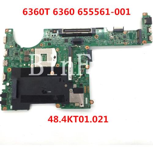 High quality For Probook 6360 T6360 Laptop Motherboard 655561-001 658312-001 0238-2 48.4KT01.021 HM65 DDR3 100% full Tested