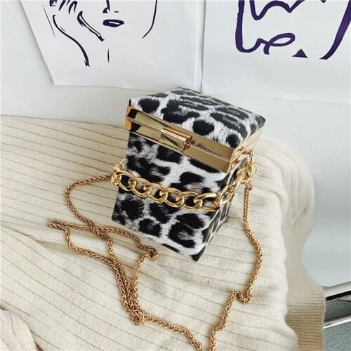 Luxury Handbag for Women New Totes Shoulder Bag Fashion Women Leopard Clutch Bag Box Crossbody Bag Brand Messenger Lady Bag